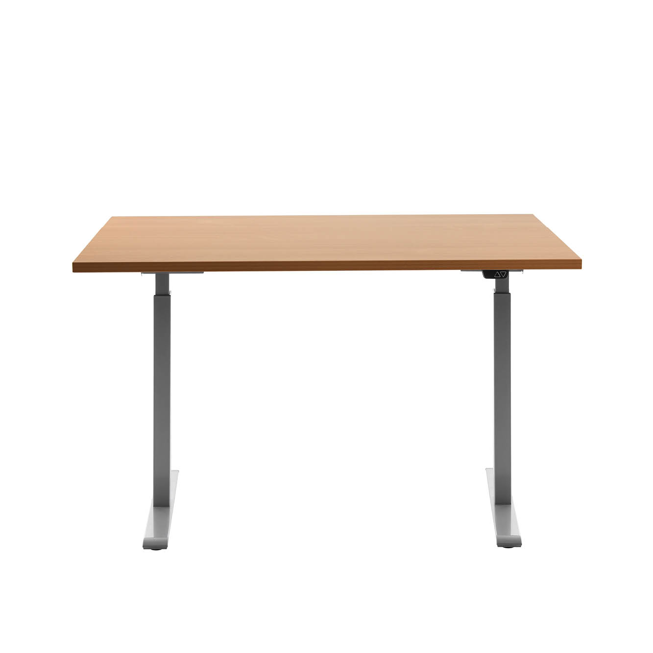 120 x 80 cm Schreibtisch Topstar Ergo E-Table höhenverstellbar - grau, Buche