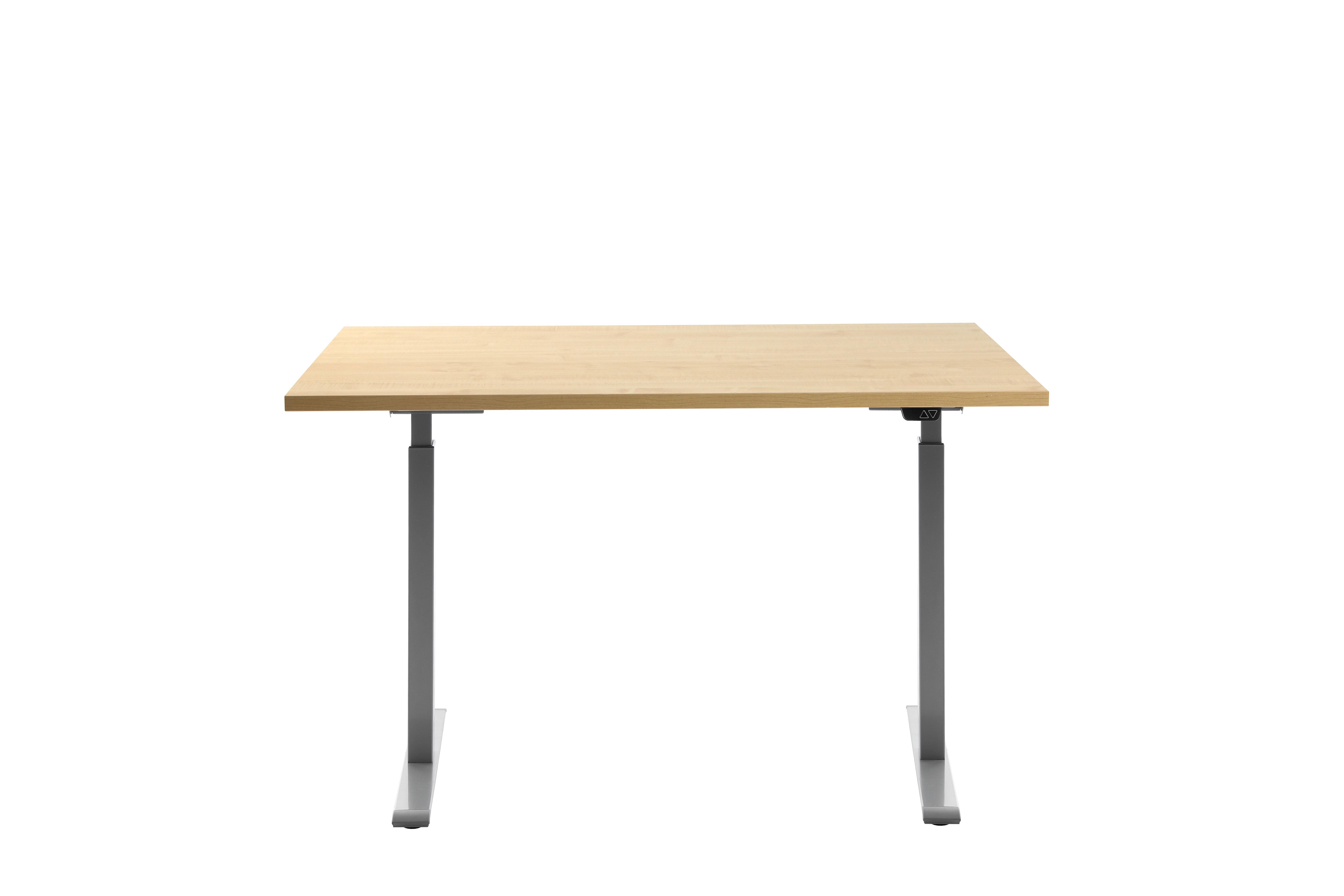 120 x 80 cm Höhenverstellbarer Schreibtisch Topstar Ergo E-Table - grau, Ahorn