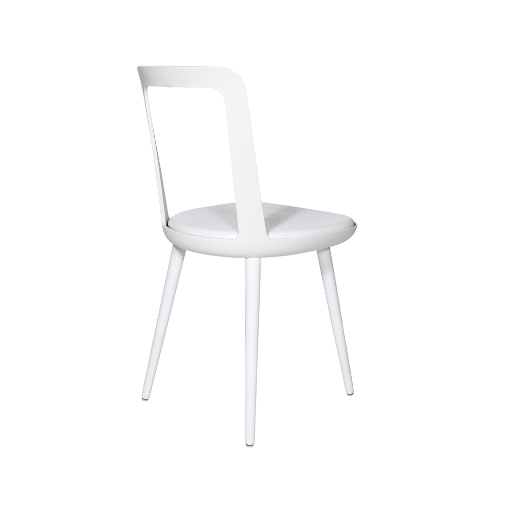 Esszimmerstuhl Wagner W-2020 Chair smokey white, Beine lackiert