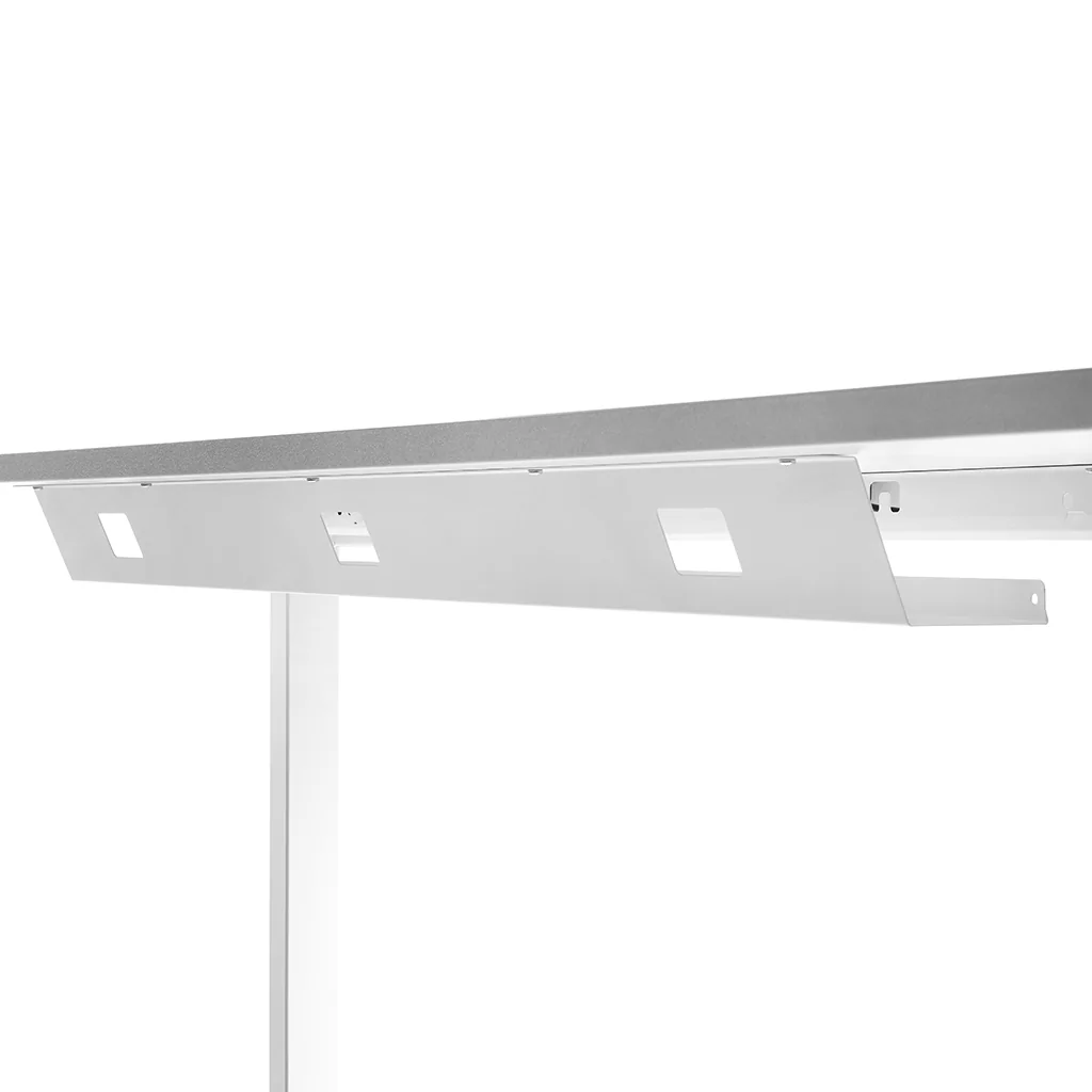 Kabelwanne weiss für Schreibtische 110cm