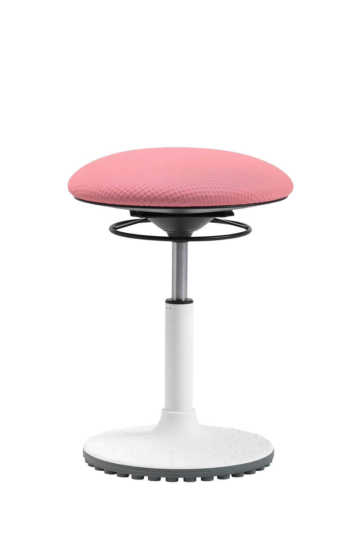 living chairs "Move" Sitzhocker weiss/zartpink