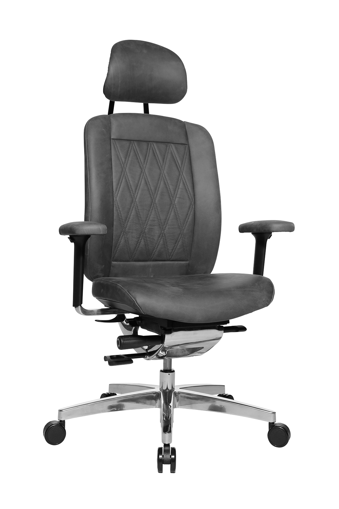 Premium Bürostuhl Wagner AluMedic Limited S grau Vintage