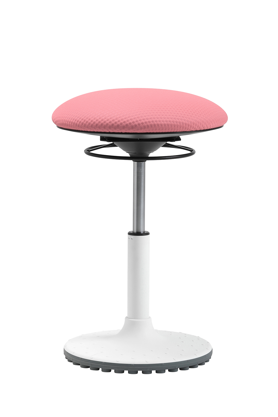 living chairs "Move" Sitzhocker weiss/zartpink