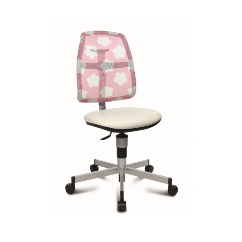 Kinderdrehstuhl Topstar Sitness S'Maxx rosa Wolken/weißer Sitz - Farbe