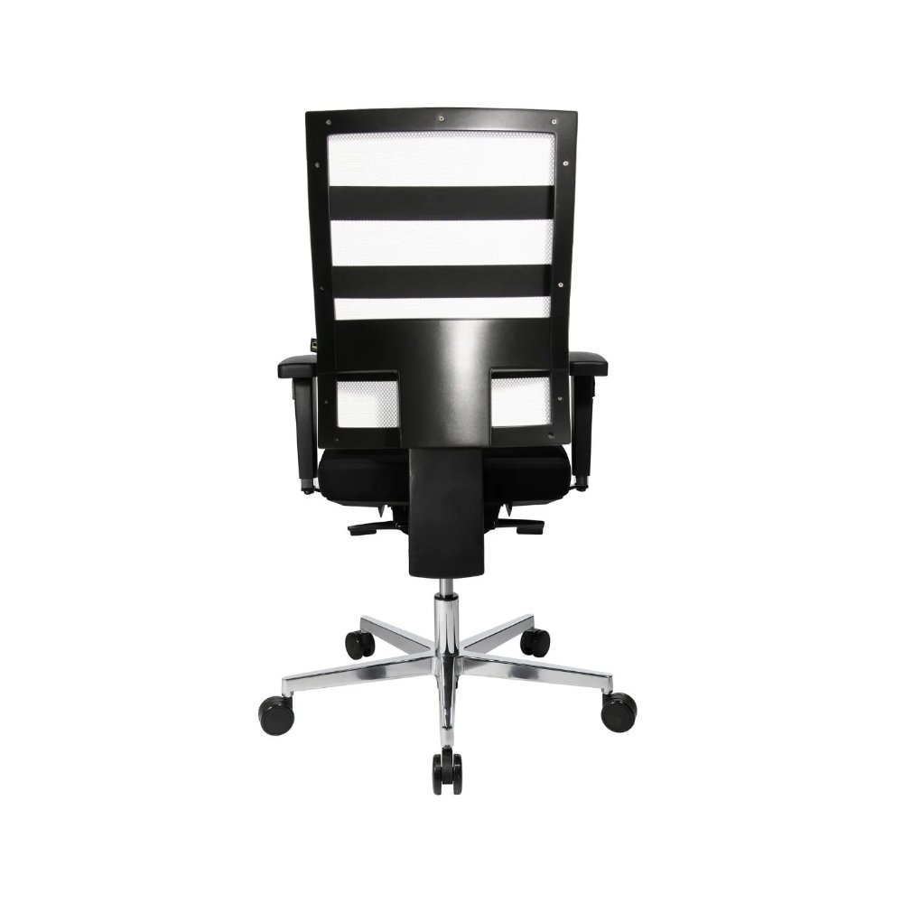 Topstar Sitness X-Pander Plus Sedia Girevole per Ufficio, Body Balance Tec-Joint, Braccioli Regolabili in Altezza, Rivestimento in Tessuto Nero